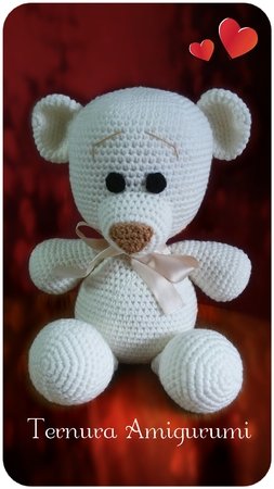 Crochet pattern of sweet bear 38cm! PDF english- deutsch- dutch ternura amigurumi