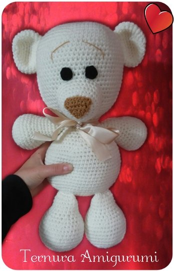 Süßer Bär Häkelanleitung 38cm! PDF english- deutsch- dutch ternura amigurumi