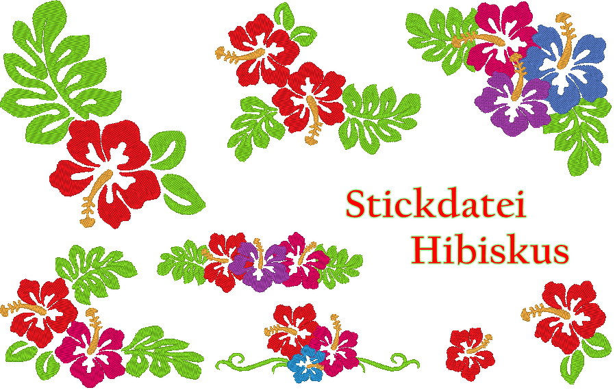 Hibiskus Stickdatei