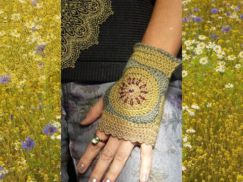 Häkelanleitung #2 für Pulswärmer Armstulpen Handstulpen