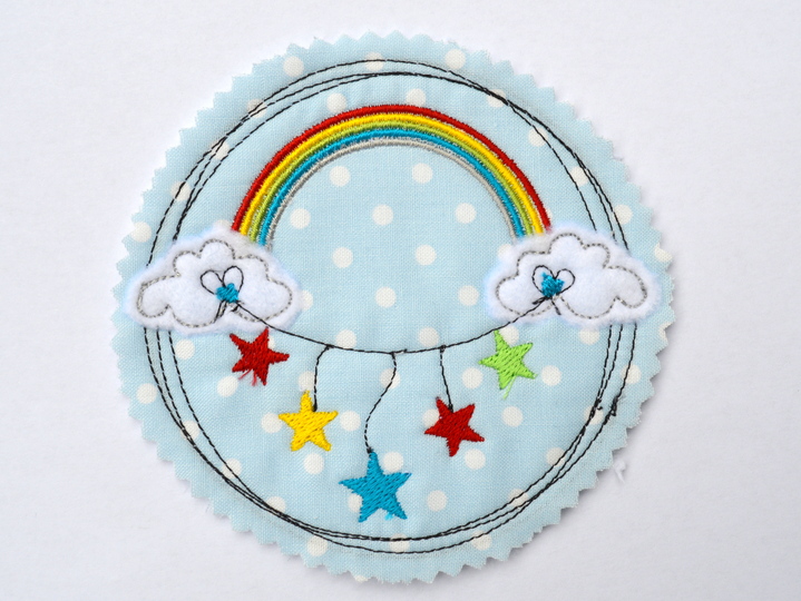 Stickdatei Doodle Wolkensterne 10x10cm