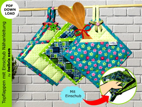 Topflappen mit Einschub, ca. 20 x 20 cm