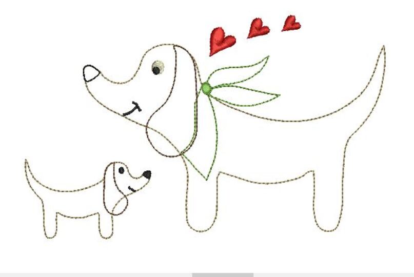 Stickdatei Hundemama Doodle 13x18cm