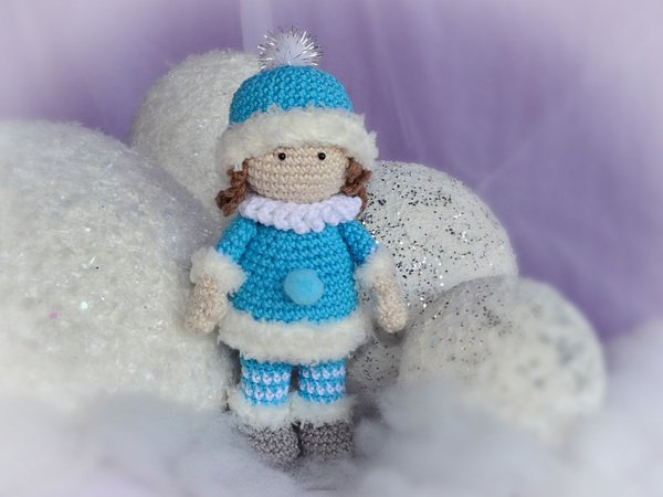Winter Deko Hakeln Puppen Und Schneekugeln