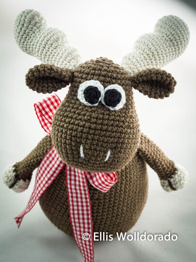 Elch Gunnar, Amigurumi, Häkelanleitung