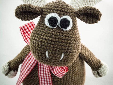 Elch Gunnar, Amigurumi, Häkelanleitung