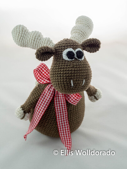 Elch Gunnar, Amigurumi, Häkelanleitung