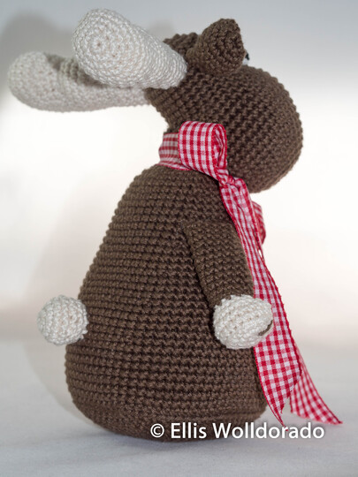 Elch Gunnar, Amigurumi, Häkelanleitung
