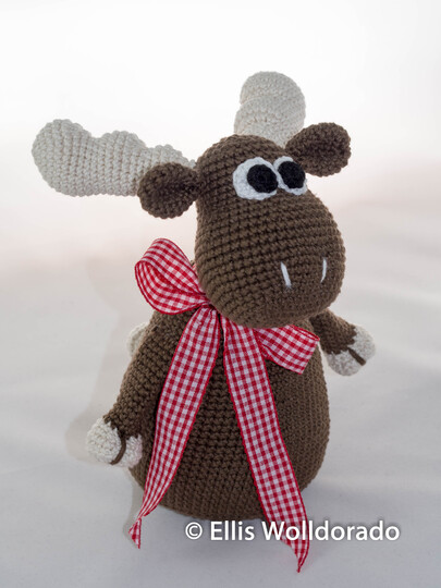 Elch Gunnar, Amigurumi, Häkelanleitung