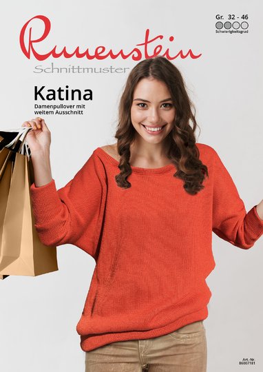 Katina Oversizepullover 32-46 Schnittmuster und Nähanleitung