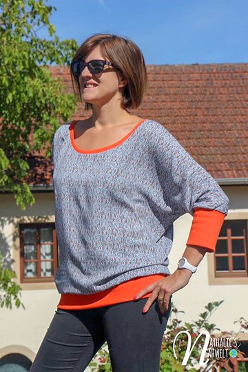 Katina Oversizepullover 32-46 Schnittmuster und Nähanleitung