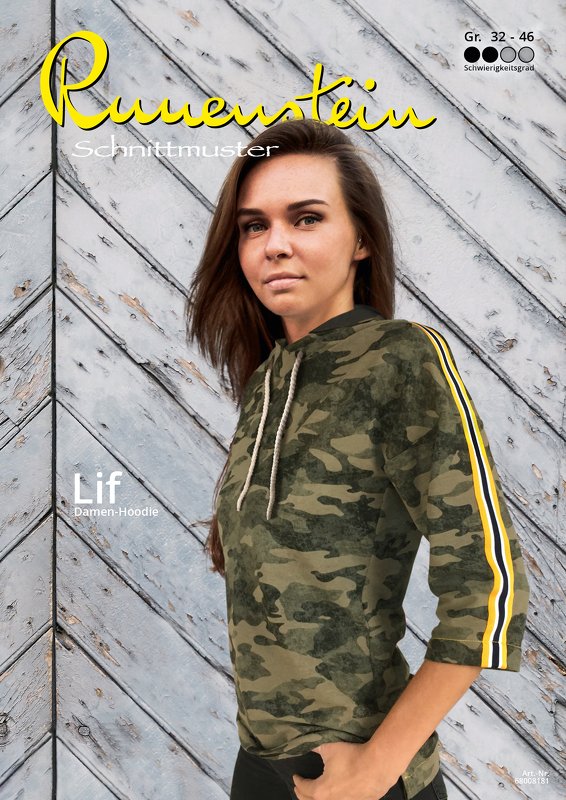 Lif Hoodie 32-46 Schnittmuster und Nähanleitung