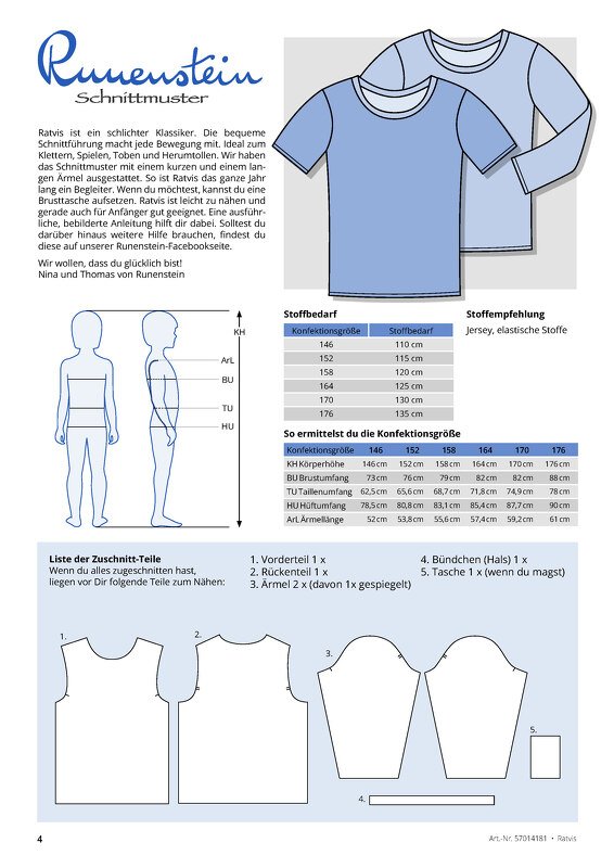 Ratvis Shirt/Longsleeve 146-176 Schnittmuster & Nähanleitung - Bild 2