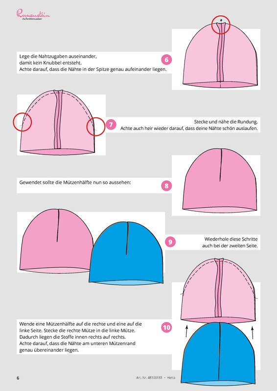 Hetta Beanie 116-146 Schnittmuster & Nähanleitung - Bild 3