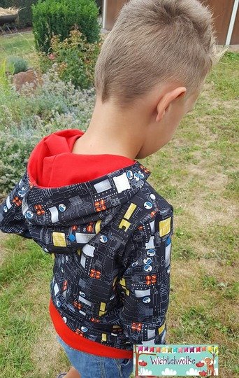 Arkin Hoodie 116-146 Schnittmuster & Nähanleitung