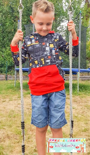 Arkin Hoodie 116-146 Schnittmuster & Nähanleitung