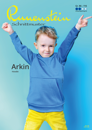 Arkin Hoodie 86-116 Schnittmuster & Nähanleitung