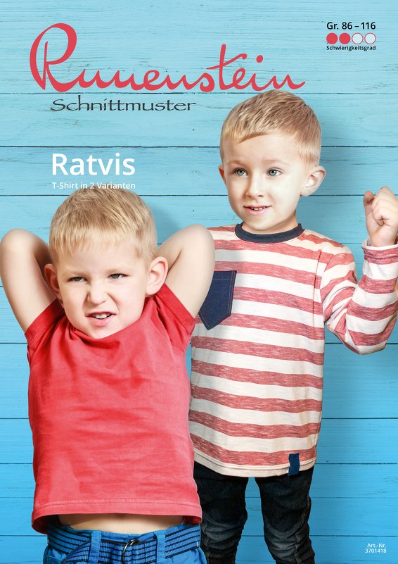 Ratvis Shirt/Longsleeve 86-116 Schnittmuster &amp; Nähanleitung