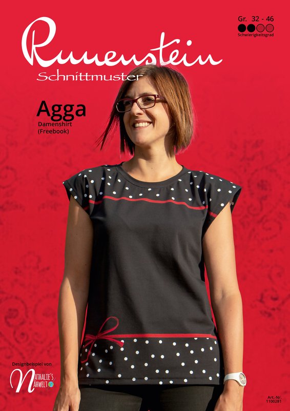 Agga Shirt 32-46 FreE-Book Schnittmuster & Nähanleitung
