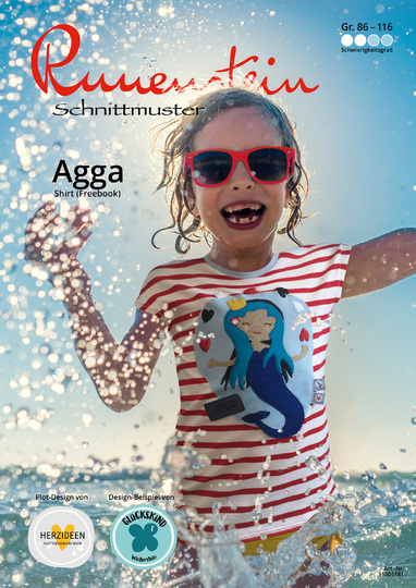 Agga Shirt 86-116 FreE-Book Schnittmuster & Nähanleitung