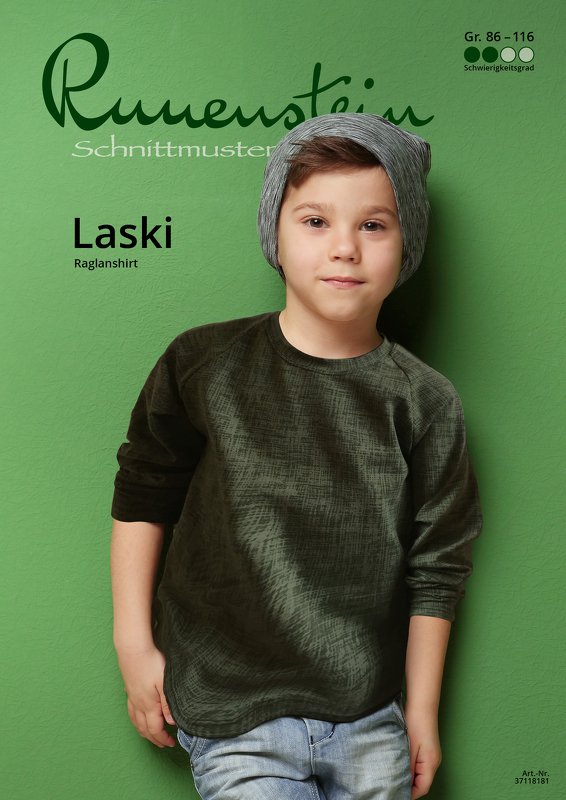 Laski Raglanshirt 86-116 Schnittmuster &amp; Nähanleitung