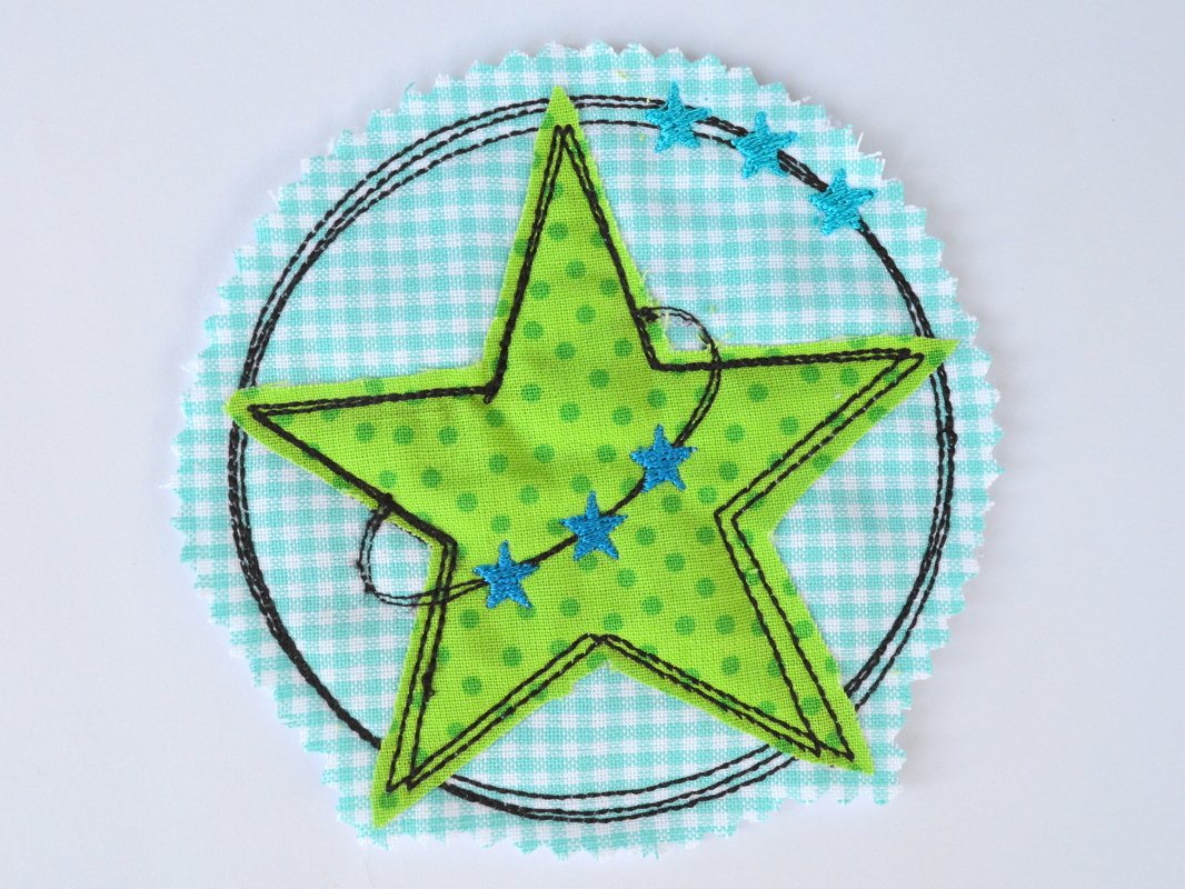 Stickdatei Stern doodle 2er SET 10x10cm