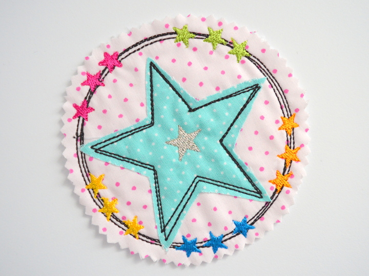 Stickdatei Stern doodle 2er SET 10x10cm