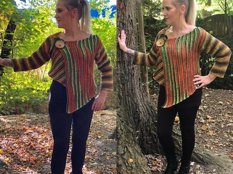 Häkelanleitung Blazer "Herbstlaub" - alle Größen