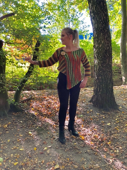 Häkelanleitung Blazer "Herbstlaub" - alle Größen