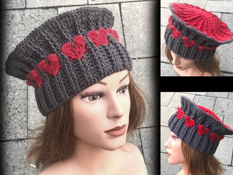 stylische Herzchenkappe/Herzmütze