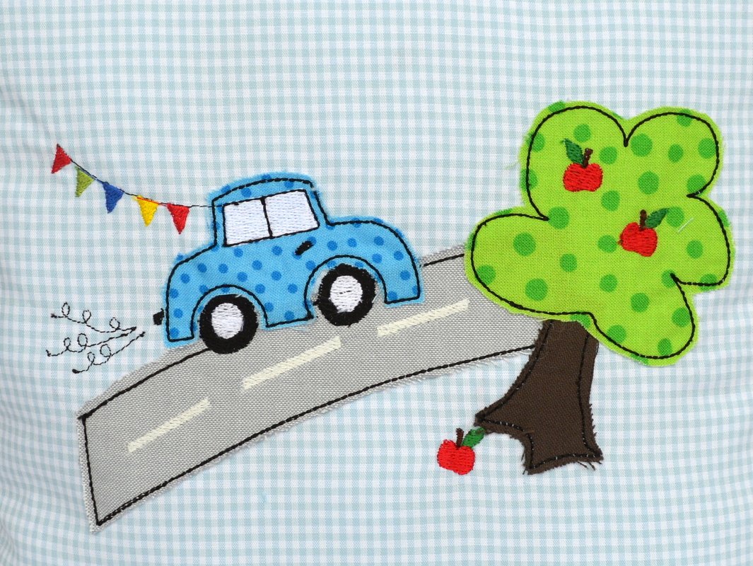 Stickdatei Doodle Autostraße 13x18cm - Bild 2