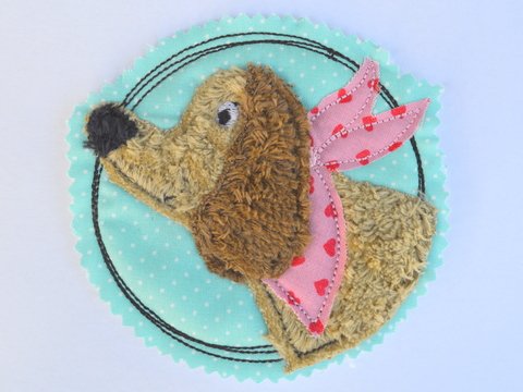 Stickdatei Doodle Dackel Anton 10x10cm