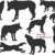 Wolf Silhouetten Stickdatei