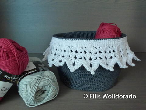 Spitzen - Utensilo, Häkelanleitung