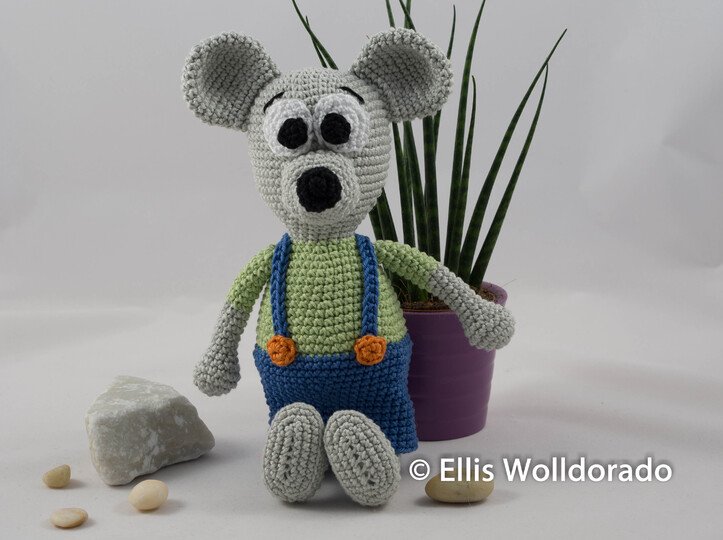 Mäuserich Jonathan, Amigurumi, Häkelanleitung