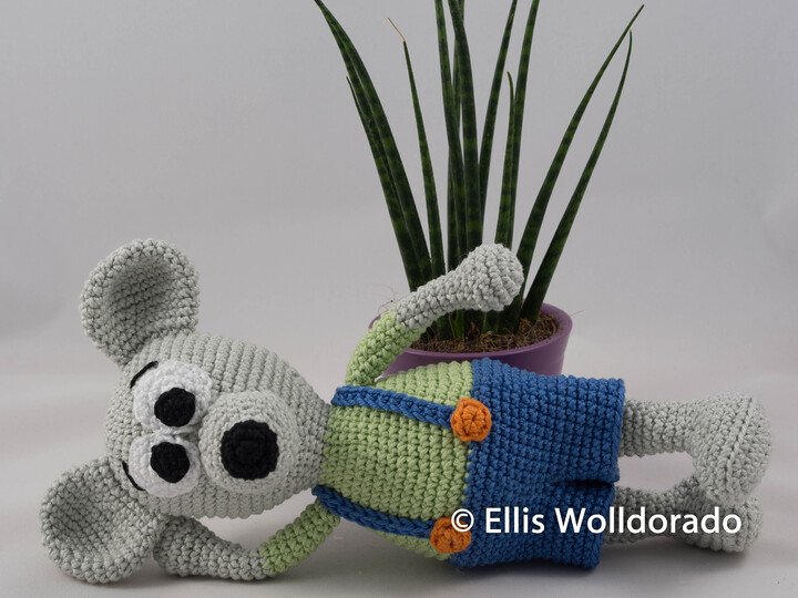 Mäuserich Jonathan, Amigurumi, Häkelanleitung