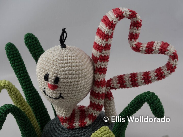Wurm in Love, Amigurumi, Häkelanleitung