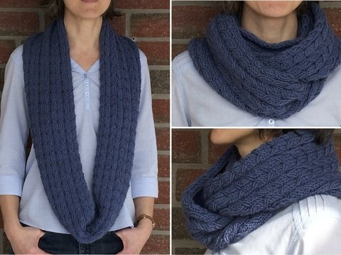 Loopschal "Blaue Poesie"