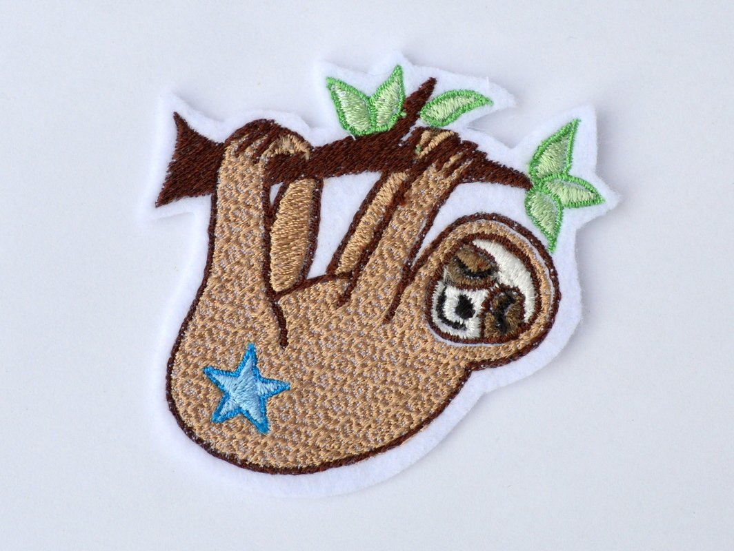 Stickdatei Faultier 10x10cm Rahmen