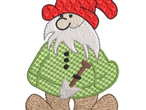 Stickdatei Zwerg mit Schaufel 10x10cm
