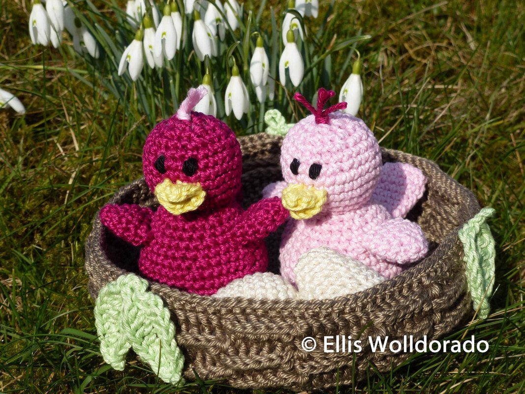 Kleine Nestbewohner, Amigurumi, Häkelanleitung
