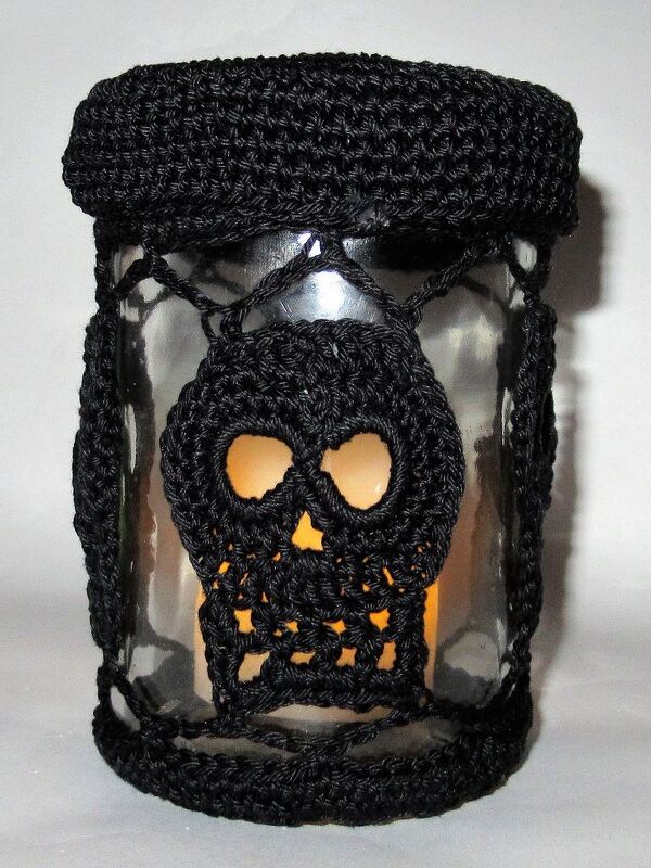 Häkelanleitung: Bonbonglas - Halloween-Laterne