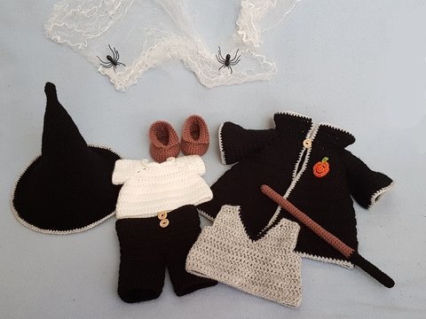 Häkelanleitung Puppenkleidung, Merlin der Zauberlehrling