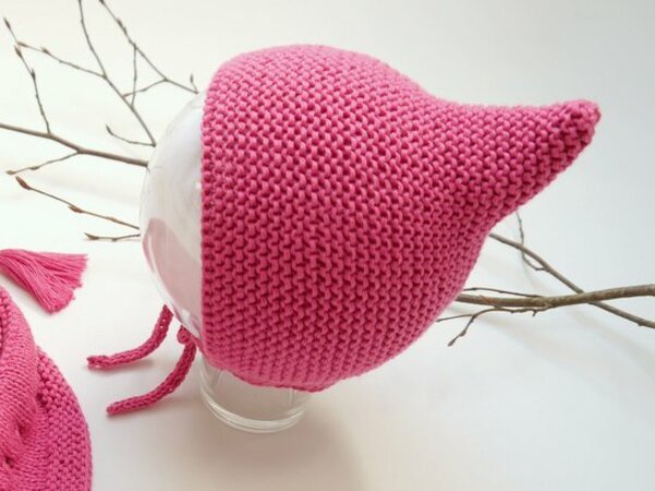 Knitting Pattern Sweetie-Set Baby Hat & Triangular Scarf - 0-5yo – No.209