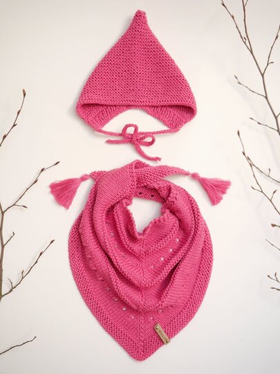 Strickanleitung - Wichtel-Set Pixiemütze + Dreieckstuch - 0 - 5 J. - No.209