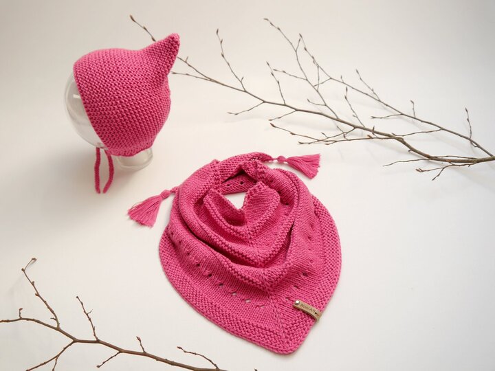 Strickanleitung - Wichtel-Set Pixiemütze + Dreieckstuch - 0 - 5 J. - No.209