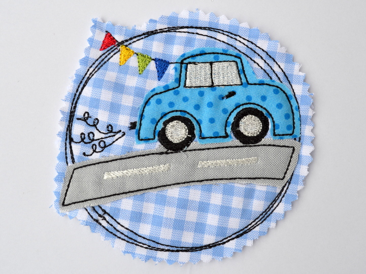 Stickdatei Doodle kleine Autostraße 10x10cm
