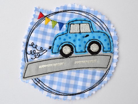 Stickdatei Doodle kleine Autostraße 10x10cm