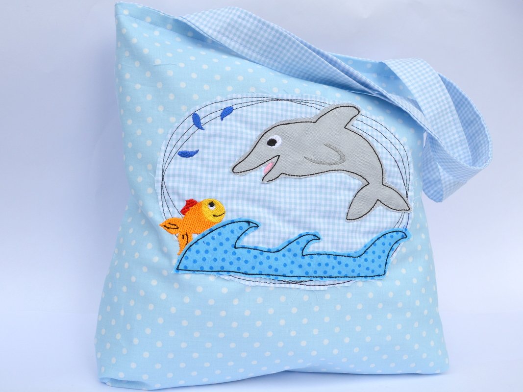 Stickdatei Doodle Delfin 2er SET für den 13x18cm Rahmen