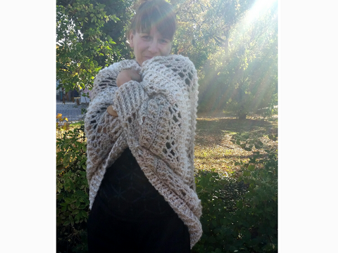 Seelenwärmer "Kuschelzeit" - Häkelanleitung - ALLE Größen - Oversize